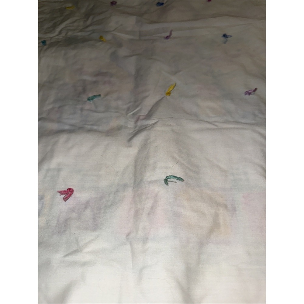 Sweet Dreams Baby Quilt Cross Stitch Throw Blanket‎ Clowns Balloons vintage - Picture 8 of 8